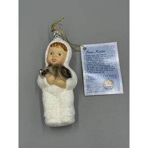 Inge Glas Ornament Snow Kinder Heirlooms Germany 4 Inch
